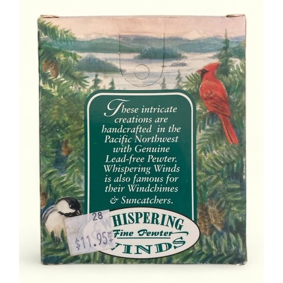 Whispering Winds Genuine Pewter Christmas Ornaments Set of 4 NEW - Picture 2 of 2